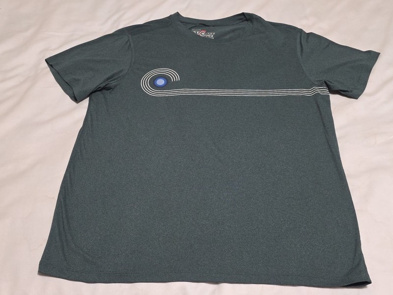Marine Layer Weekend Sport Performance Lightweight Heather Green Shirt Medium gallery