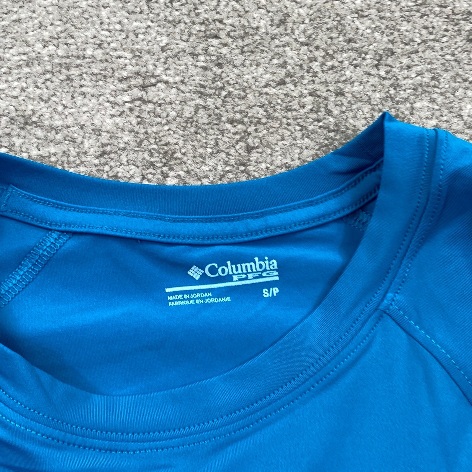 Columbia Wild Cast Long Sleeve Anti UV Sun Shirt Mens S P Blue OMNI-FREEZE gallery