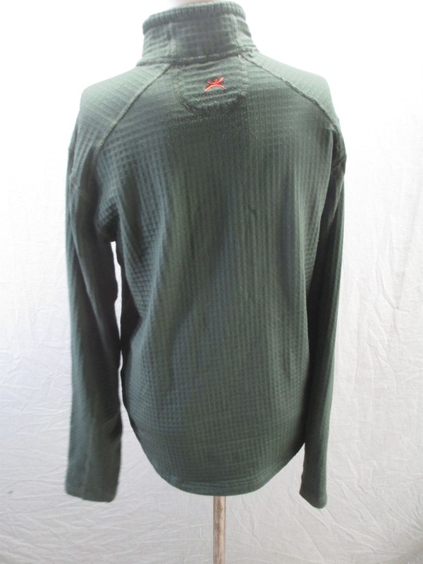 Terramar Size M Men Green 1/4 Zip Mock Neck Long Sleeve Climasense Pull Over 081 gallery