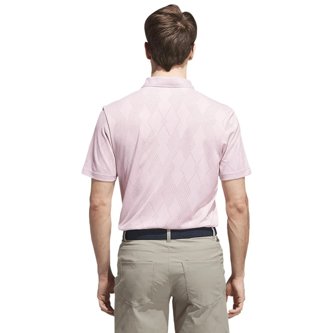 adidas Ultimate 365 Micro Textured Golf Polo Pink Grey KA7897 Large texture ULT gallery