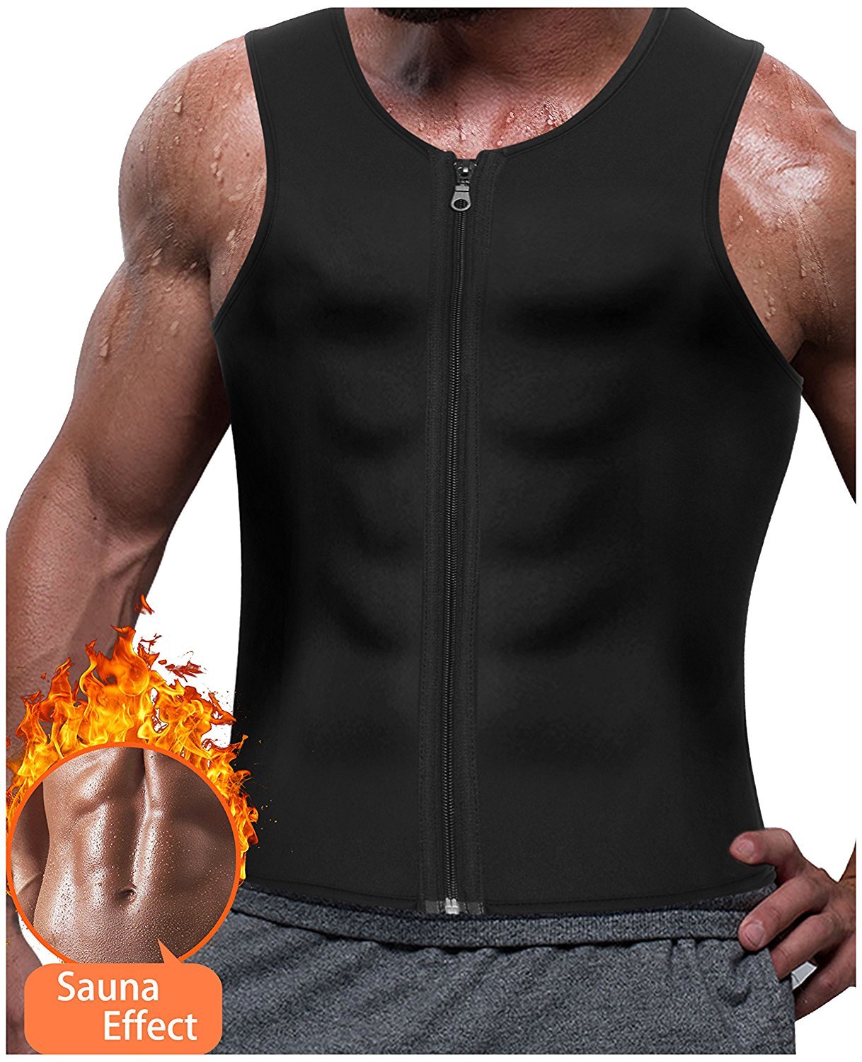 Men's Slimming Neoprene Vest Hot Sweat Shirt Body Shaper Athletic Waist Trainer gallery