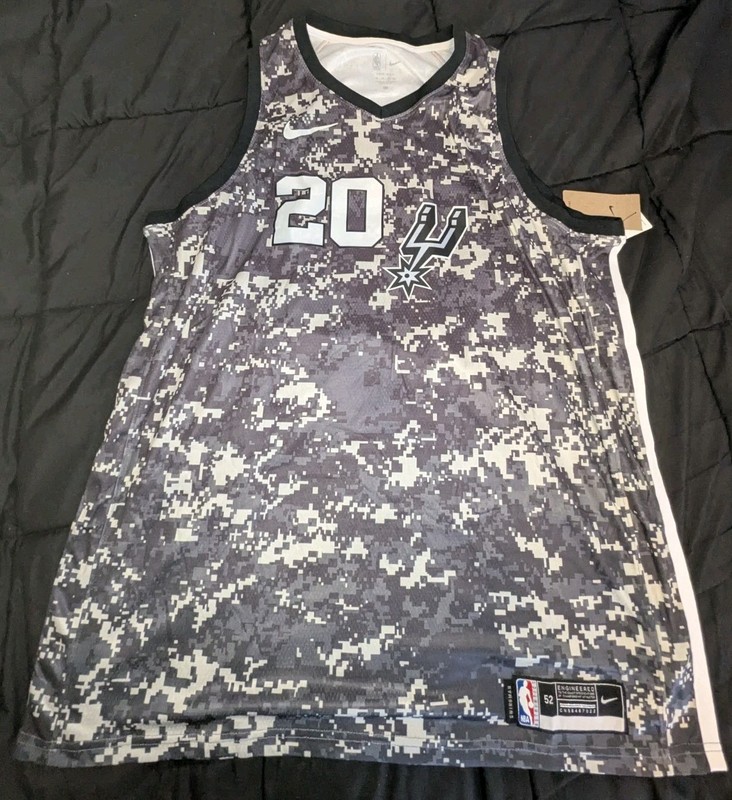 XL 52 Manu Ginobili San Antonio Spurs Nike NBA Basketball Jersey Camo New gallery