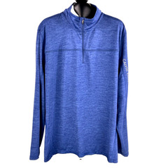 Calvin Klein Long Sleeve Pullover Shirt Men’s XL Quarter Zip Blue Sweater Winter