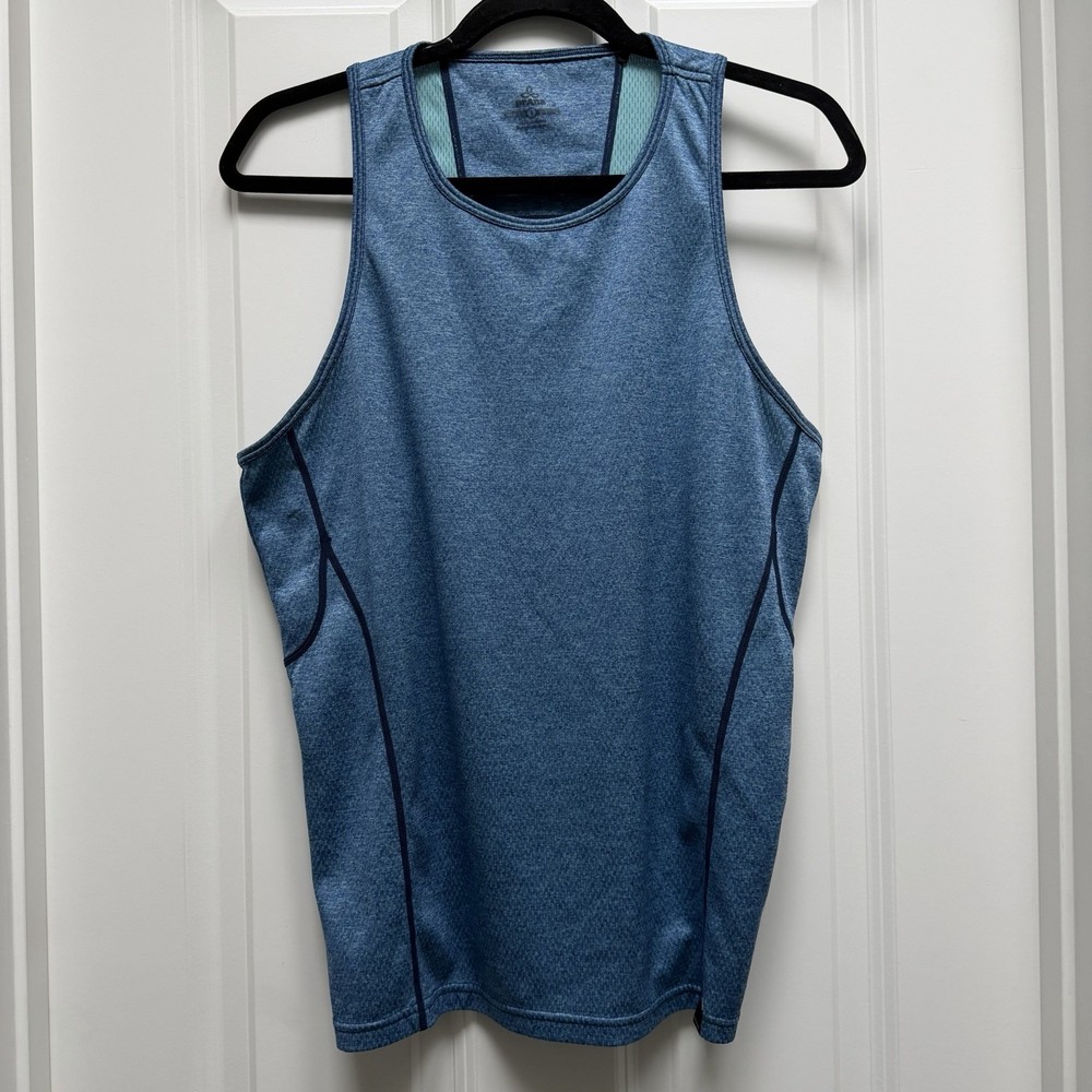Prana Breathe Athletic Yoga Lightweight Racerback Tank Top Blue Small Unisex