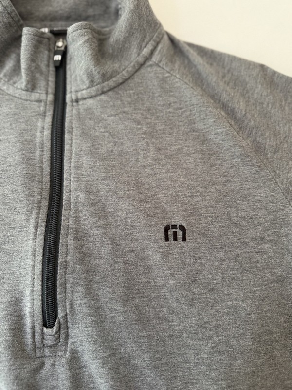 TravisMathew Men's Gray 1/4 Zip Pullover Cotton Blend Long Sleeve M gallery
