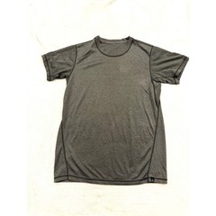Prana Mens Gray Heather Short Sleeve Performance T-Shirt Crew Neck Activewear