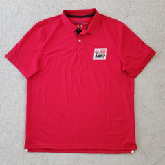 Nautica N83 Blue Sail Tech Mens Activewear Polo Shirt Red Wicking XL/ X-Large