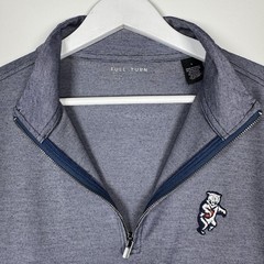 FULL TURN Quarter Zip 1/4 Pullover – Chicago Bears – Blue Striped – Men’s Large
