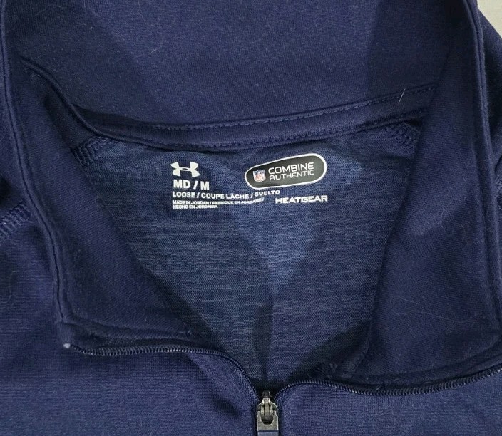 Under Armour NEW ENGLAND PATRIOTS Combine Authentic Shirt 1/4 Zip Long Sleeve M gallery