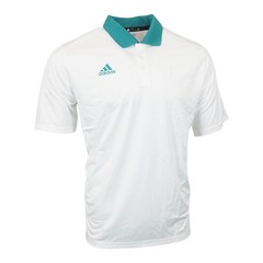 Adidas Men’s 2017 Sideline (White/Aqua) HD Coaches Polo Shirt