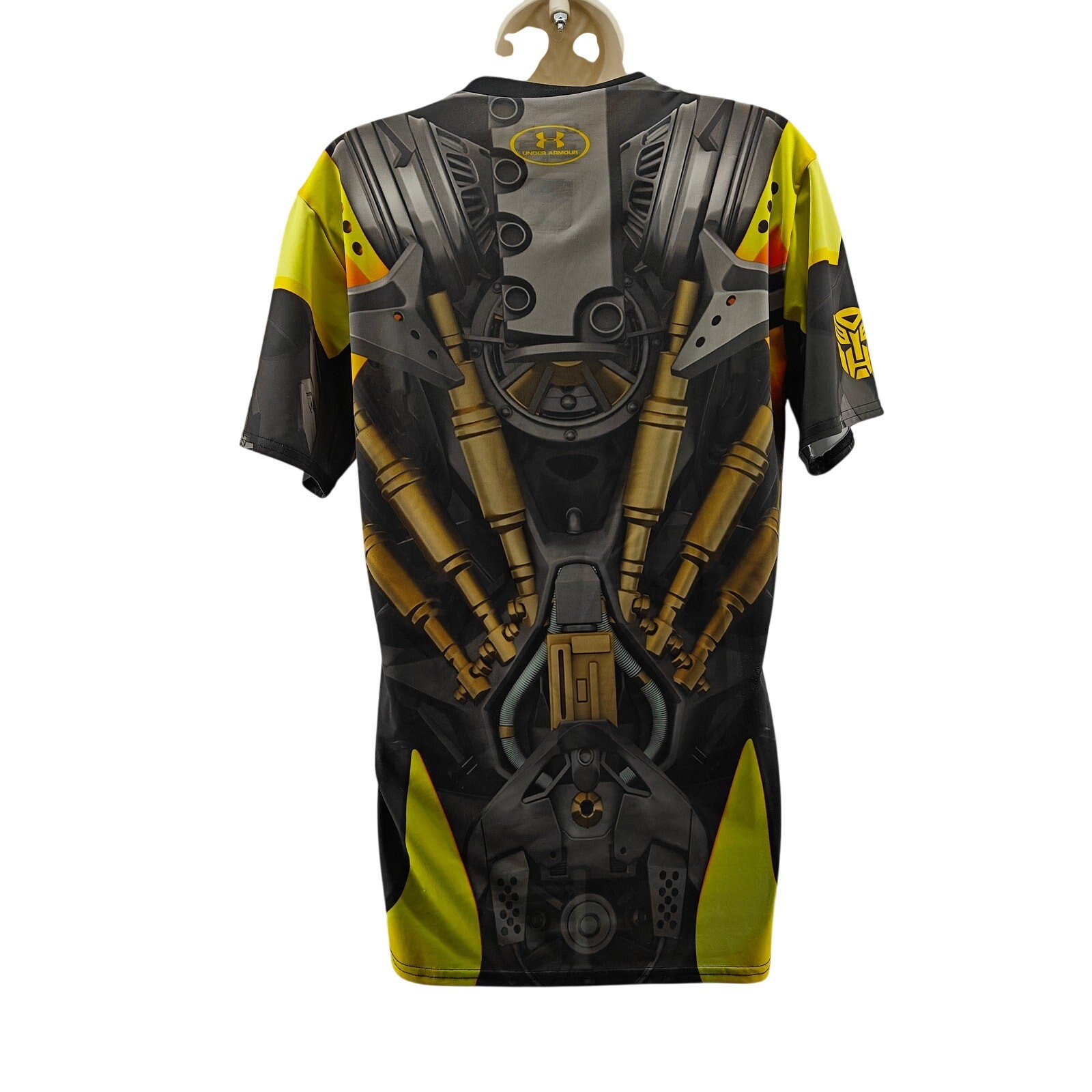 Under Armour Shirt Mens Large Gray Transformers Bumblebee Heatgear Authentic Tee gallery
