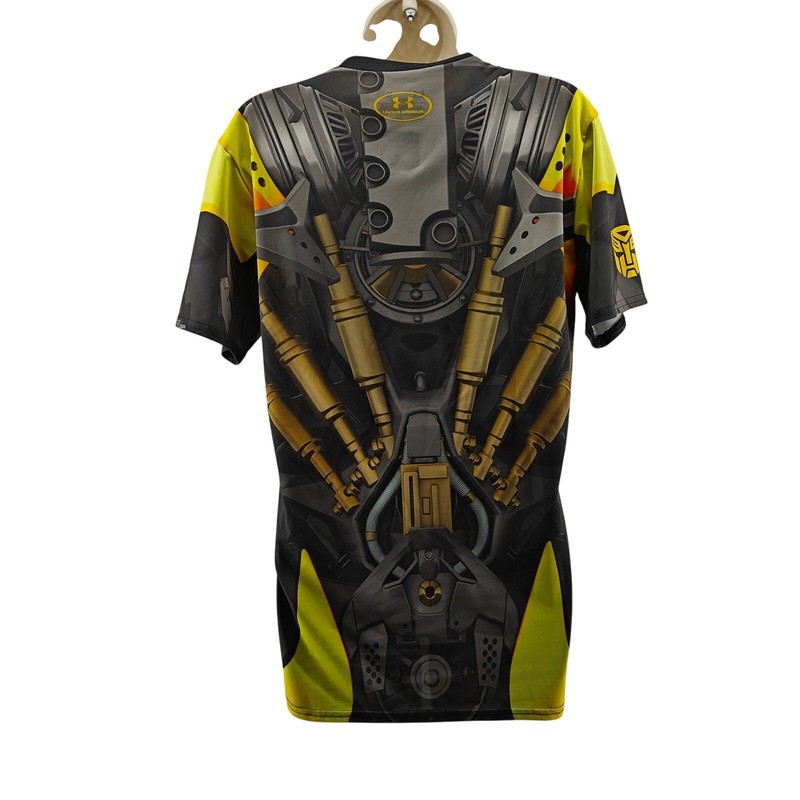 Under Armour Shirt Mens Large Gray Transformers Bumblebee Heatgear Authentic Tee gallery