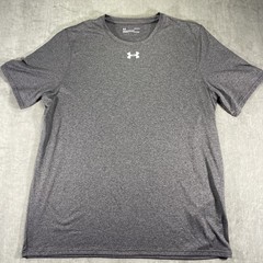 Under Armour Heatgear Men’s Large Gray Short Sleeve Athletic Loose T Shirt