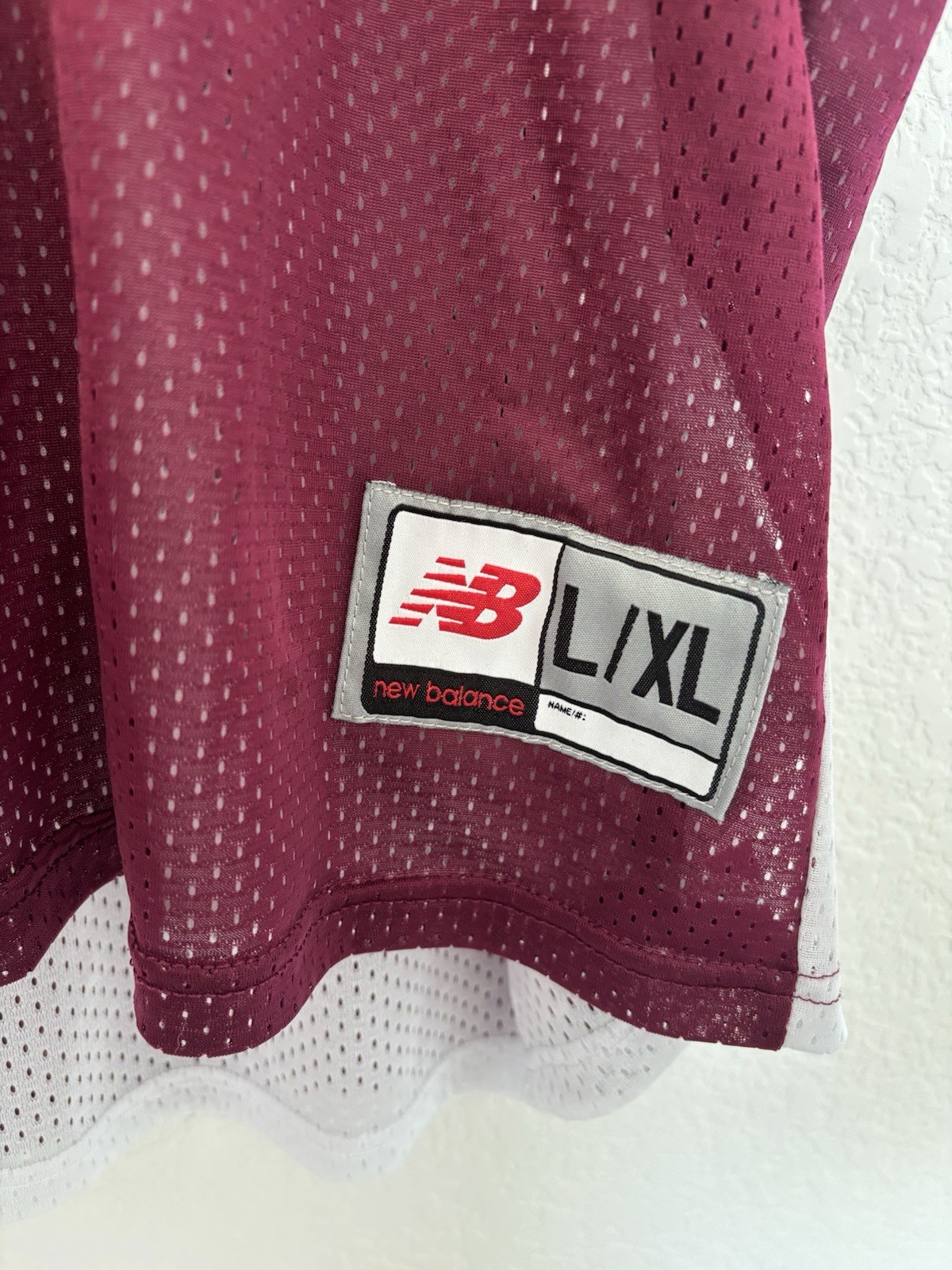New Balance Reversible Mesh IFC Lacrosse Tank Jersey Burgundy/White Size: L/XL gallery