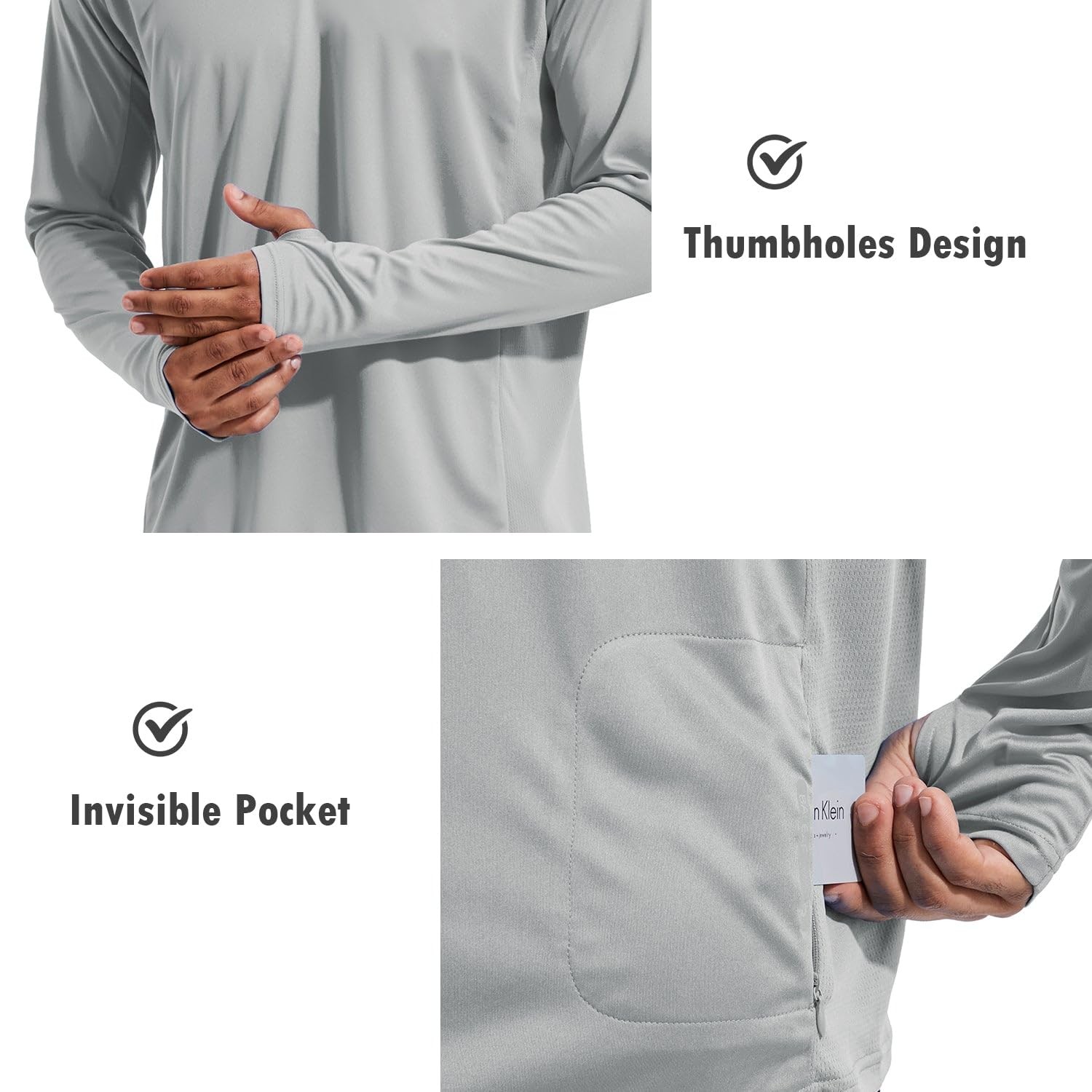 Men's UPF 50+ Sun Protection Hoodie Long Sleeve Quick Dry Rash Guard w/ Mask gallery