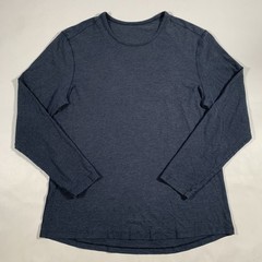 Lululemon Mens Large The Fundamental T-Shirt Long Sleeve Blue Athletic Gym