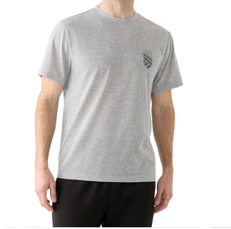 NWT Zelos Men's Size XL Heathered Grey Short Sleeve Crew Neck Active Wear Shirt gallery