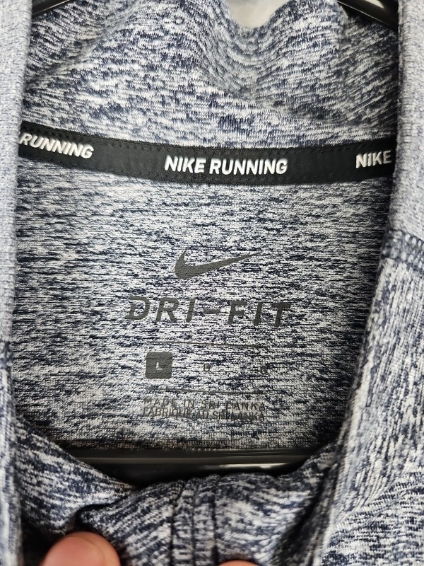 Nike Element 1/2 Zip Running Pullover Men' Large Gray Reflective Thumb Holes gallery