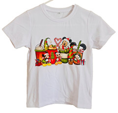 Christmas Mickey Mouse Theme Youth’s T-Shirt Crew Neck (Size S)