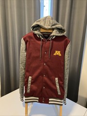 Minnesota Golden Gophers Colosseum Full Zip Mens S Hooded Sweater Stretch NEW
