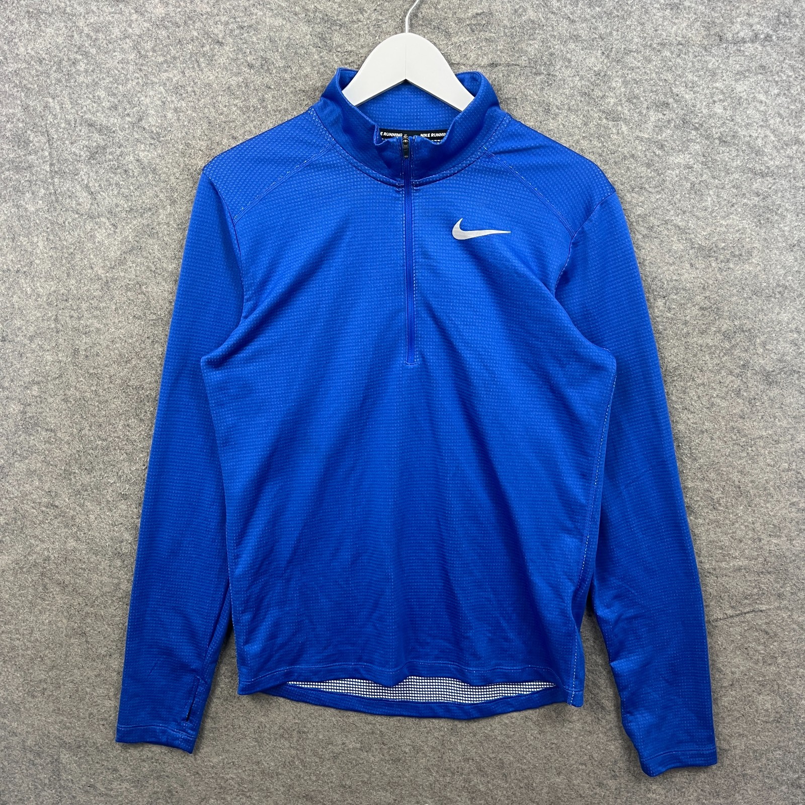 Nike Jacket Mens Small Blue Dri Fit Running Pacer Future Running Mid Layer Top gallery