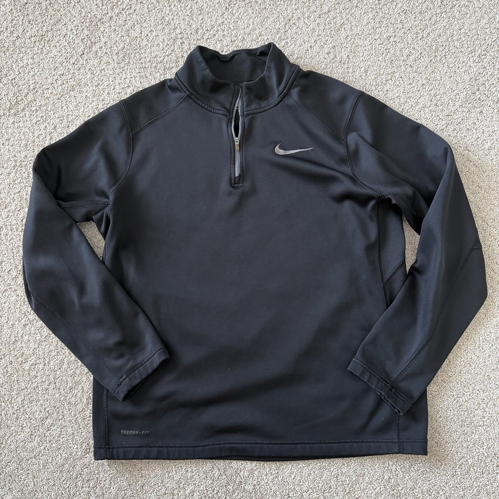 Nike Therma-FIT Men’s Black 1/4 Zip Pullover Sz L Running Athletic Golf Gym gallery