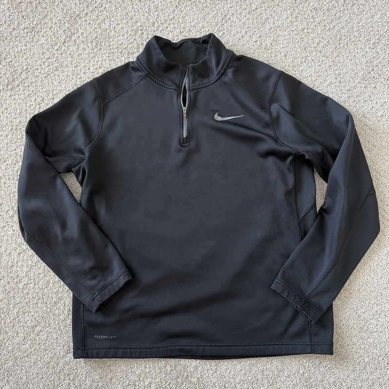 Nike Therma-FIT Men’s Black 1/4 Zip Pullover Sz L Running Athletic Golf Gym gallery