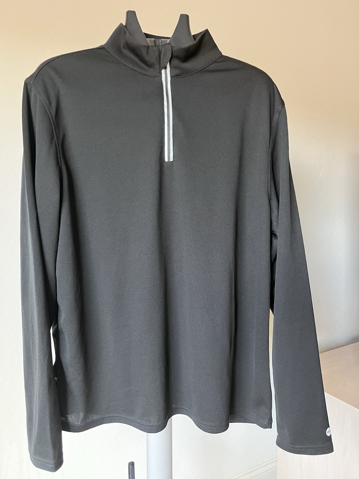 DIP Men’s Active Quarter-Zip Pullover Large Black Athletic Long Sleeve NWT gallery