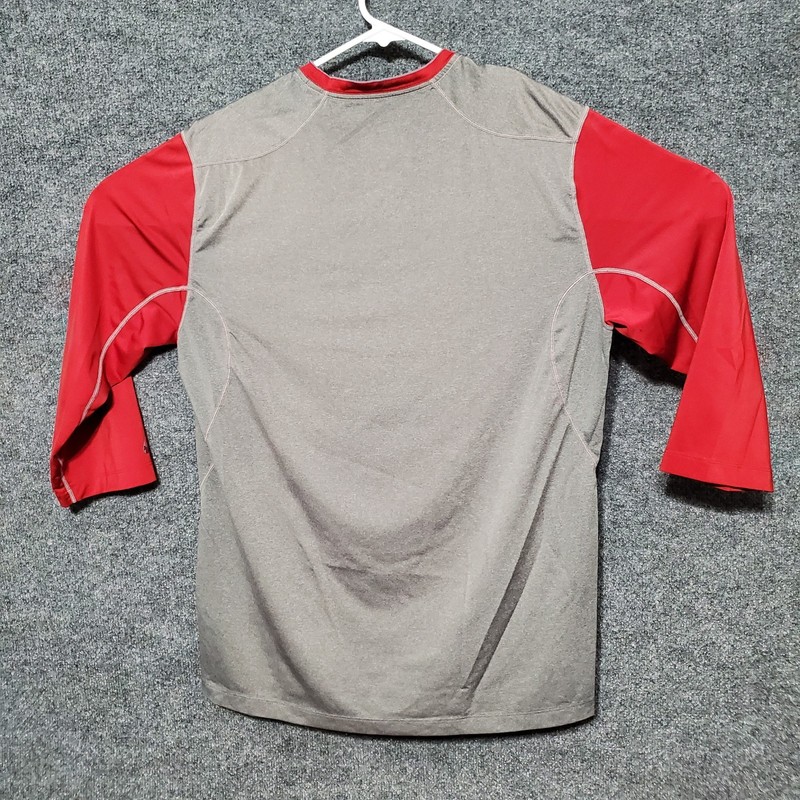 Nike Shirt Mens XL Gray Dri Fit Pro Combat Fitted Swingman Ken Griffey Jr Player gallery
