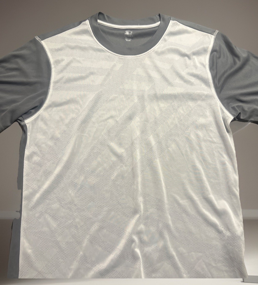 Starter Athletic Shirt Mens Medium Gray Performance Mesh Training Gym Tee NNT gallery