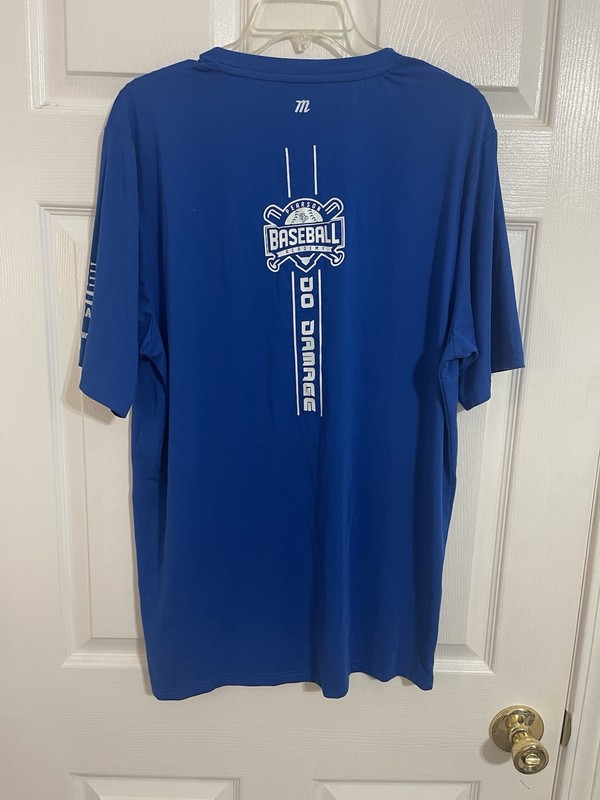 Marucci Men's Pullover Shirt/Tee - "DO DAMAGE" Royal Blue Size Large gallery