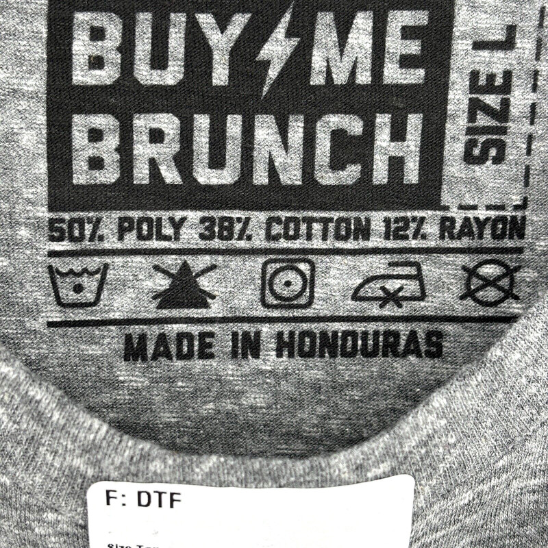 NWT Buy Me Brunch Men's L Heather Gray 'Cotton Headed Ninny Muggins' SS T-Shirt gallery
