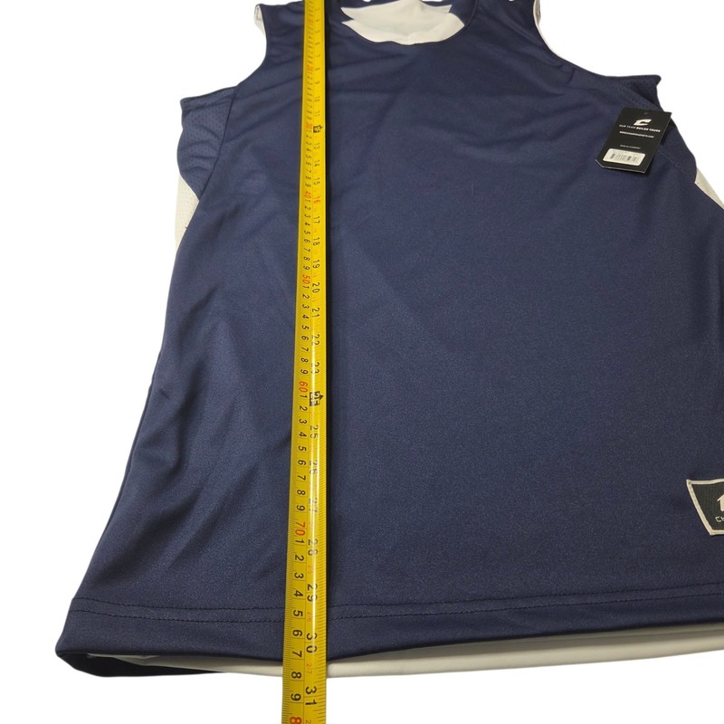 Champro Men's S Reversible Mesh Basketball Jersey Tank Blue/White V-Neck gallery
