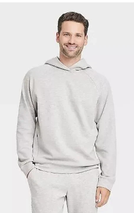 Mesh Spacer Fleece Hoodie All In Motion Heathered Gray Large Secure Pocket gallery