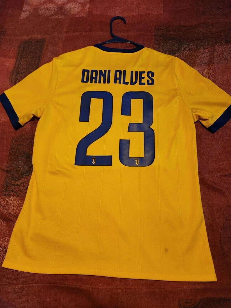 Juventus 2017/2018 Dani Alves Italy Away Soccer Jersey Size M