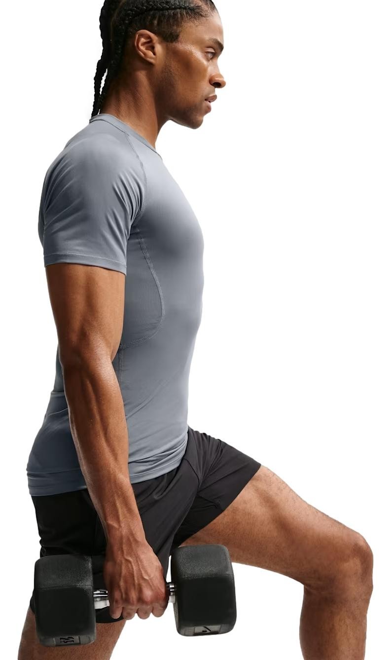 Nike Men's Pro Dri-FIT Tight Short Sleeve Fitness Top Shirt (Smoke Grey) FB7932 gallery