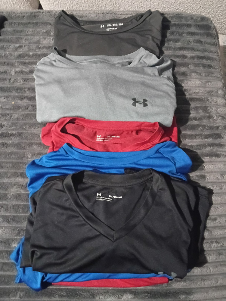 5 Under Armour Tech Tee Men's Big & Tall 3XL Crew Neck Fit Like 2XL