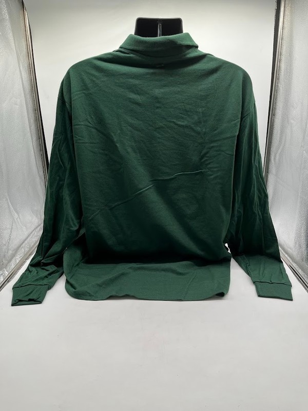Jerzees Mens Spotshield Long Sleeve Jersey Polo Shirt 437ML Forest Green 2XL gallery