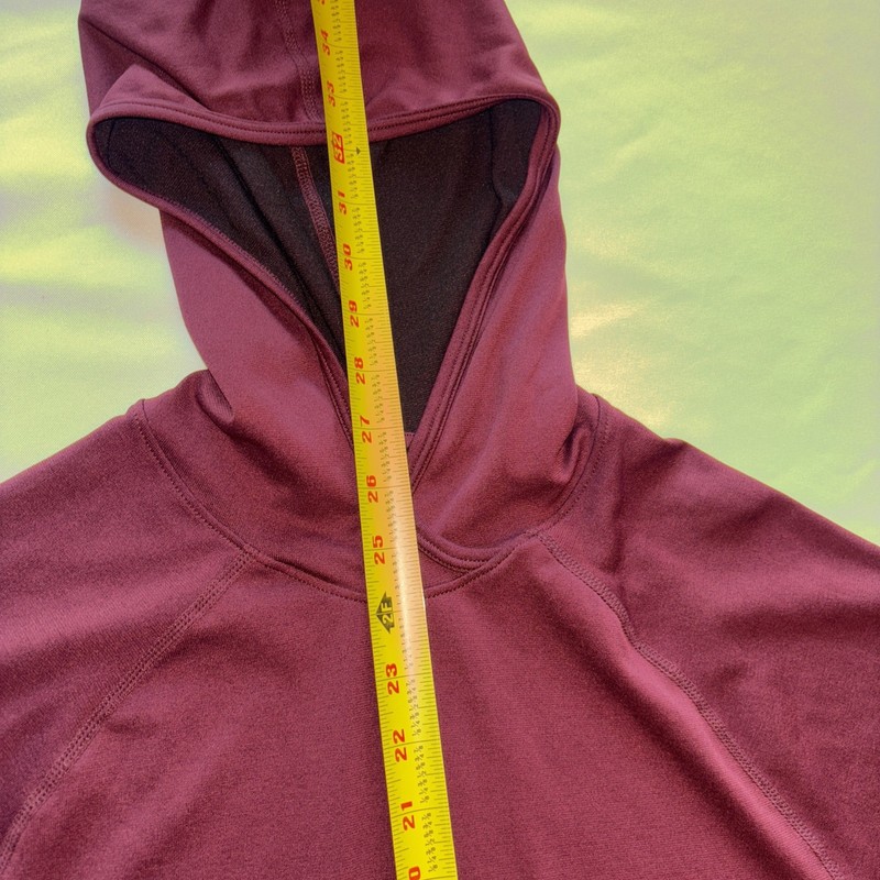 Fabletics The Training Day Hoodie Mens Medium Burgundy Long Sleeve Gym Workout gallery