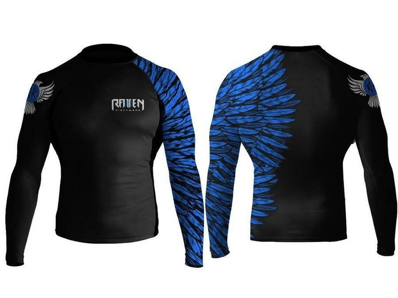 Raven Fightwear Ranked BJJ Men's Long Sleeve Rashguard Various Colours & Styles gallery
