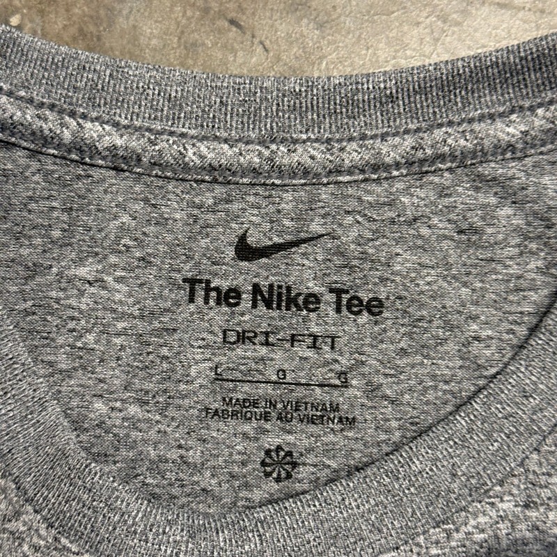 Nike Mens Dri-FIT Heathered Grey Short Sleeve Training T-Shirt Large 2549 gallery