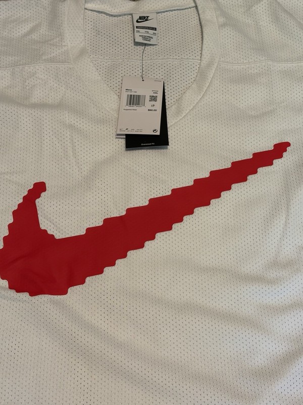 NIKE SPORTSWEAR CLUB HOCKEY JERSEY Mens Size XXL Oversized WHITE RED HV1137-100 gallery