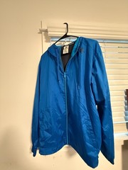 Adidas Full-Zip Windbreaker Hoodie – Blue – Men’s Medium