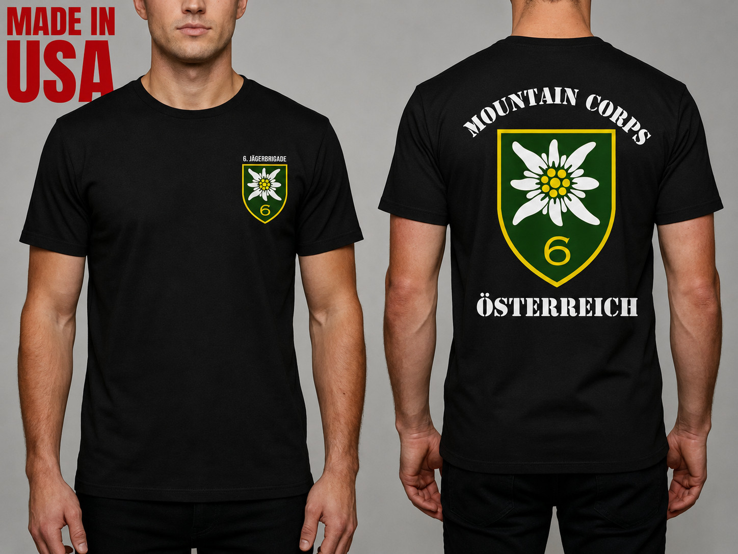 Austria Armed Forces Corps Hochgebirgskompanie 6 JägerbriSHIRT S-2XL MADE IN USA gallery