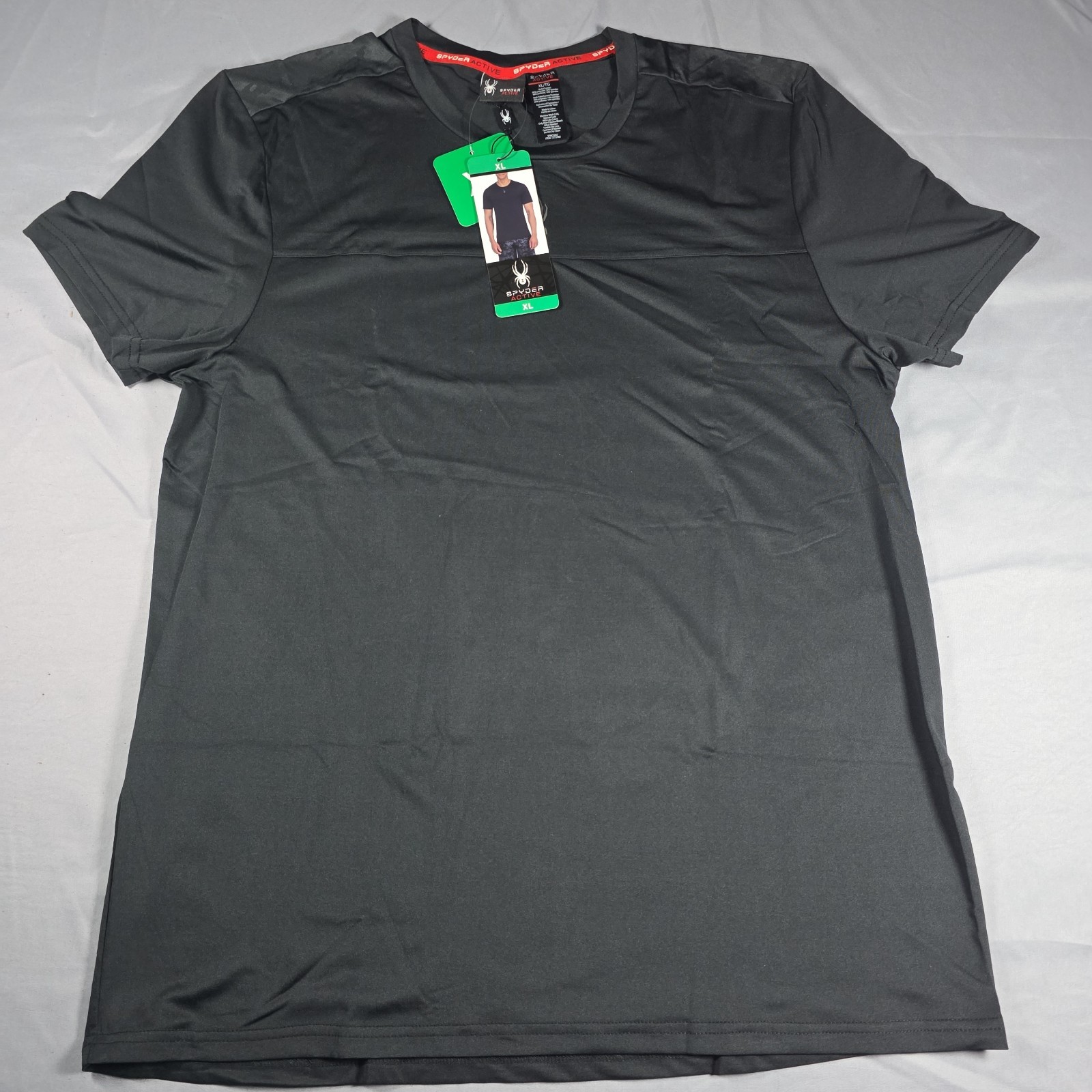 Spyder Active Shirt Mens Size XL Black Short Sleeve Performance gallery