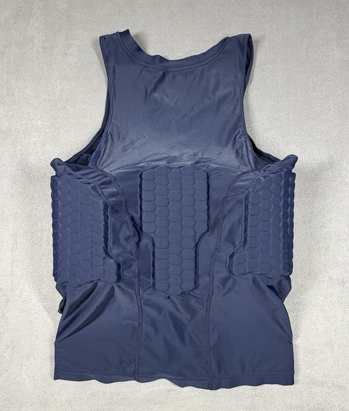 Nike Pro Combat LeBron James Padded Compression Shirt Mens Large Blue Sleeveless gallery