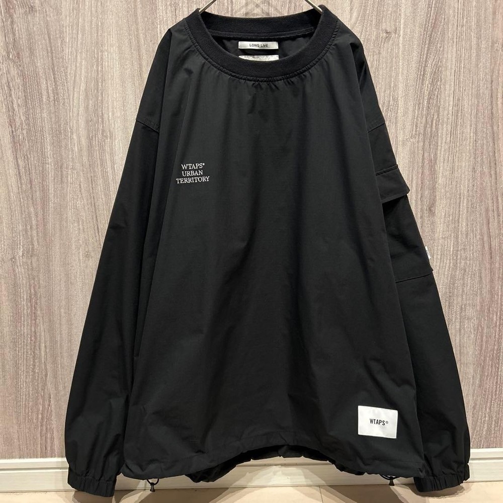 WTAPS 22SS SMOCK LS POLY RIPSTOP Pullover Jacket Black 221BRDT-SHM04 Size 3 L
