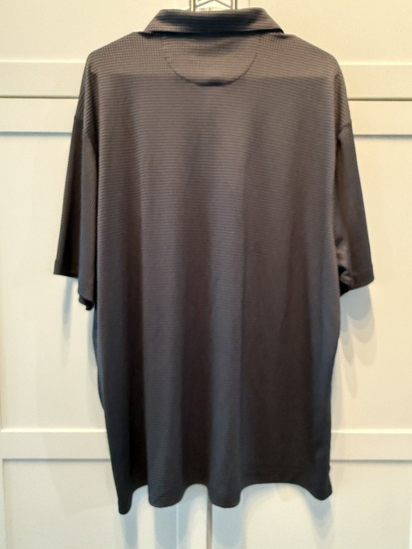 Roundtree & Yorke Performance Polo Shirt Mens XXL Black Geometric Diamond Golf gallery