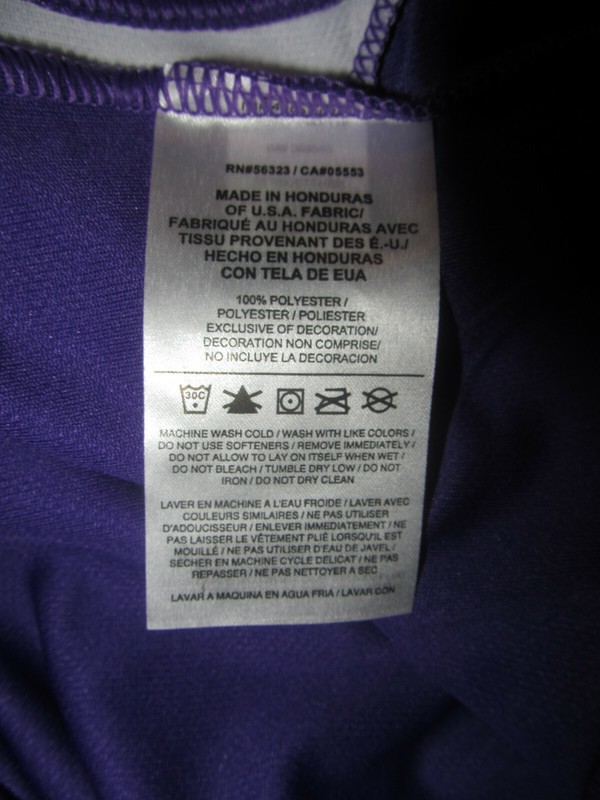 Nike Lacrosse Dri-Fit V-Neck Shirt, Polyester, Purple, Size XL, New, Reg $40 gallery