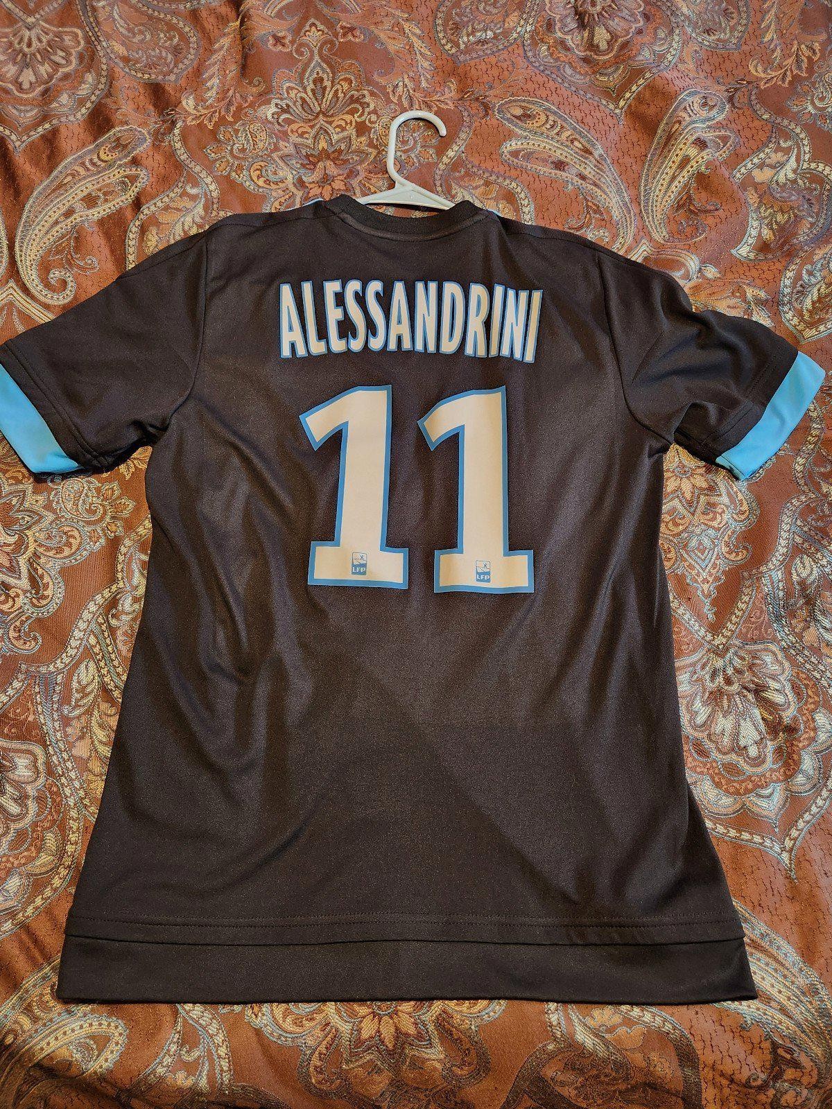 BNWT Rare Olympique Marseille 2015/2016 Alessandrini Away Soccer Jersey Size S gallery
